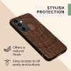 Etui Kwmobile do Samsunga Galaxy A35, Ciemny Brąz, Drewno, KWM000021PO002C