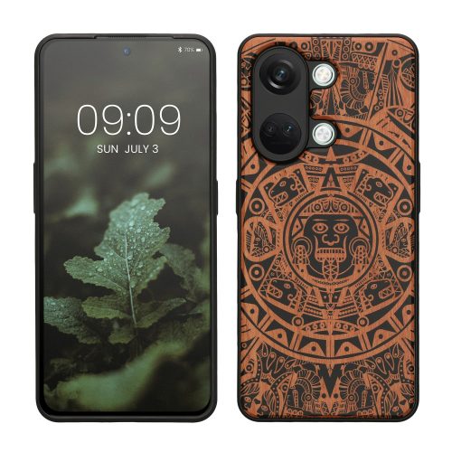 Etui Kwmobile do OnePlus Nord 3 5G, brązowy/czarny, drewno, KWM0000204Y002C