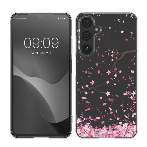 Etui Kwmobile do Samsunga Galaxy A25, różowe/przezroczyste, silikonowe, KWM000021PS002C