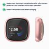 Zestaw 2 etui Kwmobile ze szkłem ochronnym do Fitbit Versa 4/Sense 2, czarny/różowy, plastikowy, KWM000024UJ005C