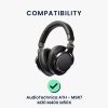 Zestaw 2 żelowych poduszek nausznych Kwmobile do Audio-Technica ATH M50X/ATH M40X/ATH M30X, czarny, ekoskóra, KWM000025DC001C