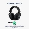 Zestaw 2 żelowych poduszek nausznych Kwmobile do Logitech G Pro X/G Pro X 2/G Pro X Wireless, czarny, ekoskóra, KWM000025DE001C