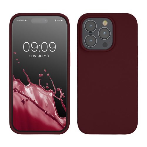 Etui Kwmobile do Apple iPhone 14 Pro, Burgundowe, Silikonowe, KWM000016NK039C