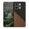 Etui Kwmobile do Xiaomi Redmi Note 13, brązowy/czarny, drewno, KWM000020NH001C