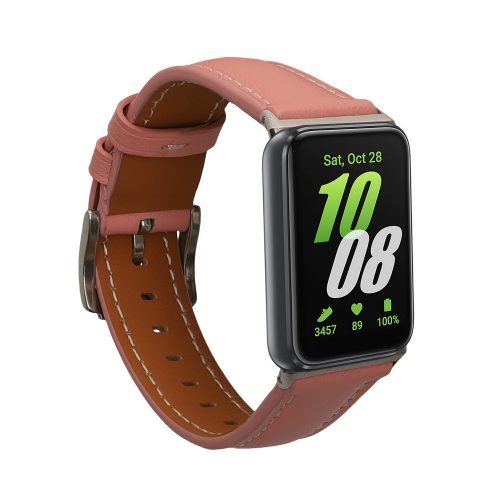 Pasek Kwmobile do Samsung Galaxy Fit 3, Różowy, Skóra Naturalna, KWM000025GU003C