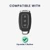 Kwmobile Osłona kluczyka do samochodu Hyundai 3 przyciski - Keyless Go, przezroczysta/czarna, silikon, KWM000025JI001C