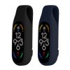 Zestaw 2 etui do Xiaomi Mi Band 7/Mi Band 6/Mi Band 5, Kwmobile, Czarny/Niebieski, Silikon, 59313.02