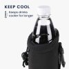 Zestaw 2 pokrowców Cooler Jacket na butelki 500 ml, Kwmobile, Czarny, Neopren, 55885.02