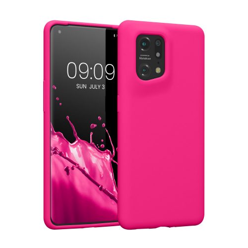 Etui Kwmobile do OPPO Find X5, silikon, różowy, 57629.77