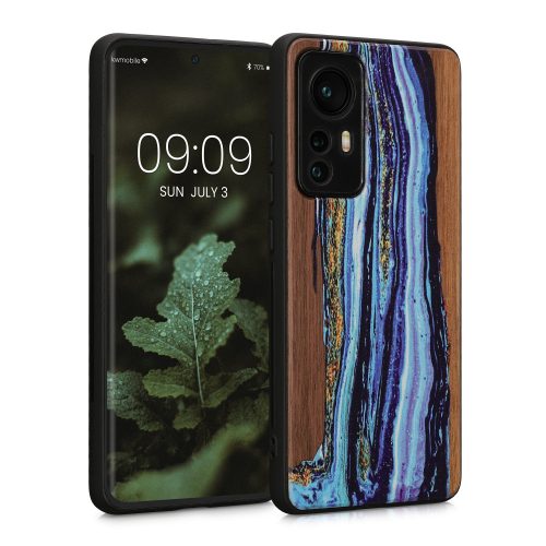 Etui Kwmobile do Xiaomi 12/12X, drewno, wielokolorowe, 56788.07