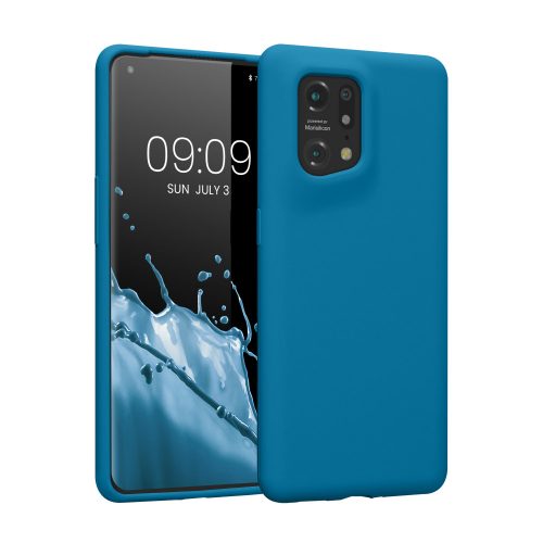 Etui Kwmobile do OPPO Find X5, krzem, niebieski, 57629.224