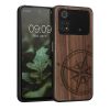 Etui kwmobile do Xiaomi Poco M4 Pro, drewno, brązowy/czarny, 59498.01