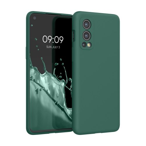 Etui kwmobile do OnePlus Nord 2 5G, silikonowe, zielone, 56070.171