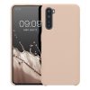 Etui Kwmobile do OnePlus Nord, silikon, kremowy, 51871.225