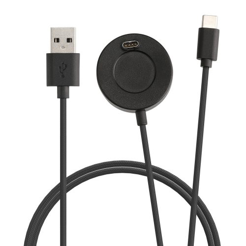 Kabel ładujący USB do Garmin Venu 2/Venu Sq Music/Venu Sq, Kwmobile, Czarny, Plastik, 59530.01