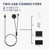 Kabel ładujący USB do Garmin Venu 2/Venu Sq Music/Venu Sq, Kwmobile, Czarny, Plastik, 59530.01