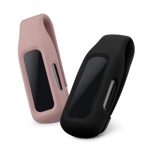 Zestaw 2 etui do Fitbit Inspire 2/Ace 3, Kwmobile, czarny/różowy, silikon, 54017.08