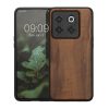 Etui kwmobile do OnePlus 10T, drewno, brązowo-czarne, 59641.18