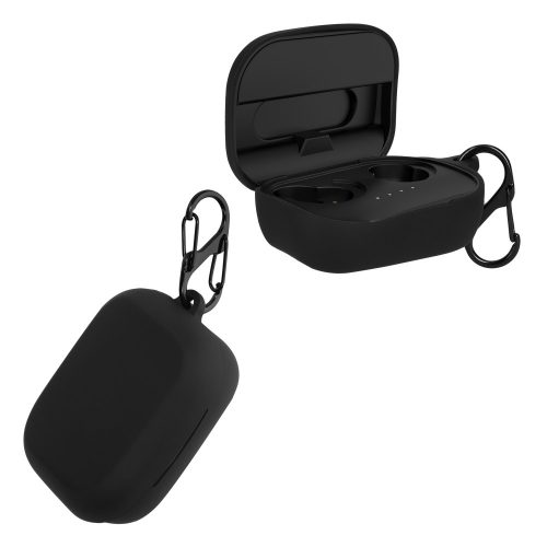 Etui kwmobile do Skullcandy Grind Fuel True Wireless, silikonowe, czarne, 59658.01