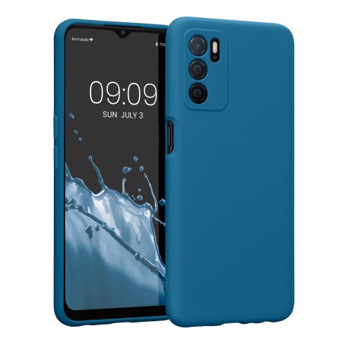 Etui Kwmobile do OPPO A16/A16s, silikon, niebieski, 57572.224