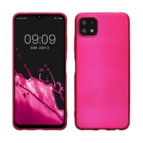 Etui kwmobile do Samsunga Galaxy A22 5G, silikonowe, różowe, 55247.65