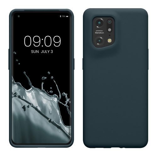 Etui kwmobile do OPPO Find X5, silikon, niebieski, 57629.202