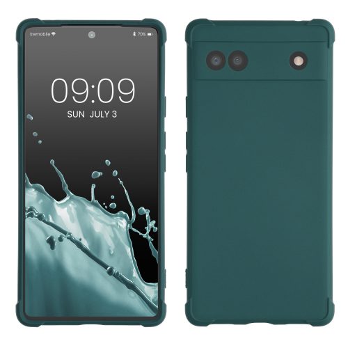 Etui kwmobile do Google Pixel 6a, silikonowe, zielone, 60163.57