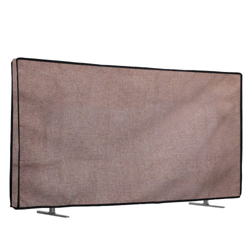 Osłona telewizora Kwmobile 65", brązowa, tekstylna, 60190.18