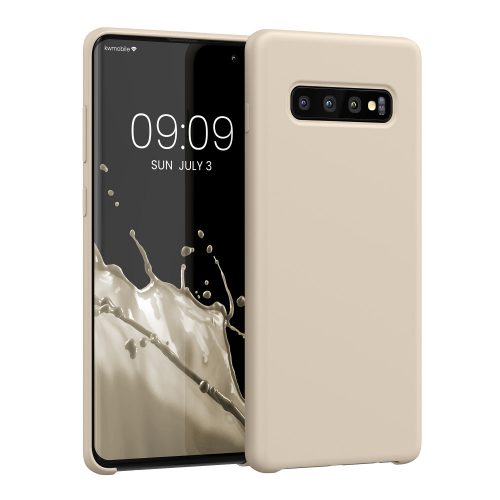 Etui kwmobile do Samsunga Galaxy S10 Plus, Silikon, Kremowy, 49028.125