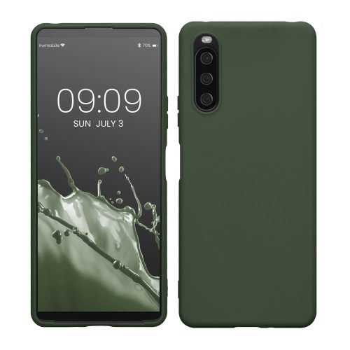 Etui kwmobile do Sony Xperia 10 IV, Silikon, Zielony, 57800.118